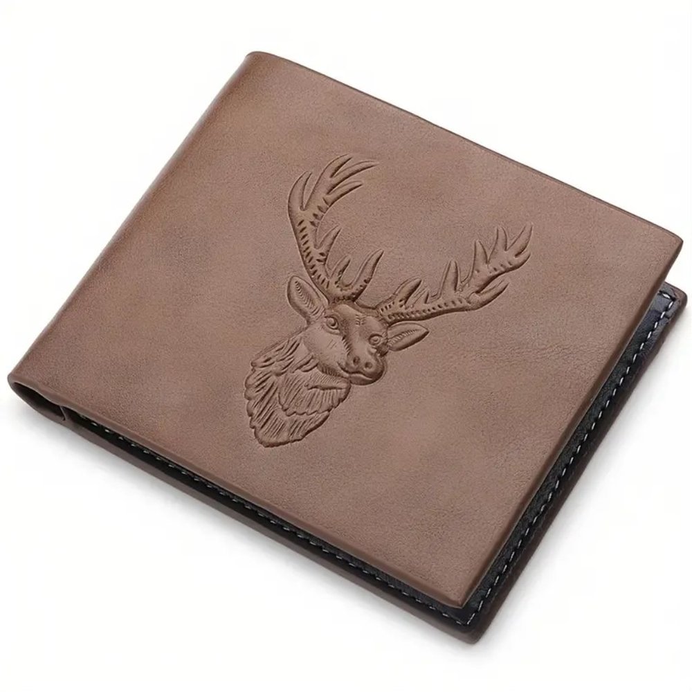 Deer, Buck Brown Wallet - RFID Blocking, Credit Card ID, Bifold, Hunting, Nature - Picture 5 of 6